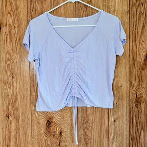 3/$20 Pale Lavender Cinch Front Crop Top